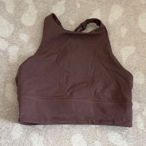 Women's Brown High Neck Sports Bra Lululemon size 6